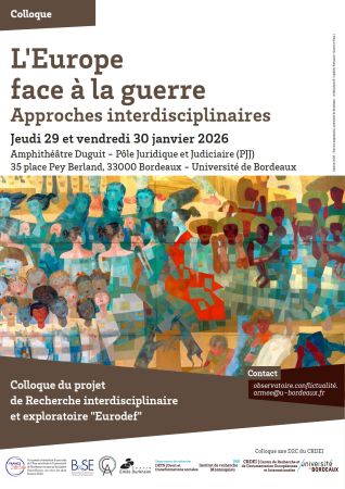 Colloque "L'Europe face à la guerre" - approches interdisciplinaires